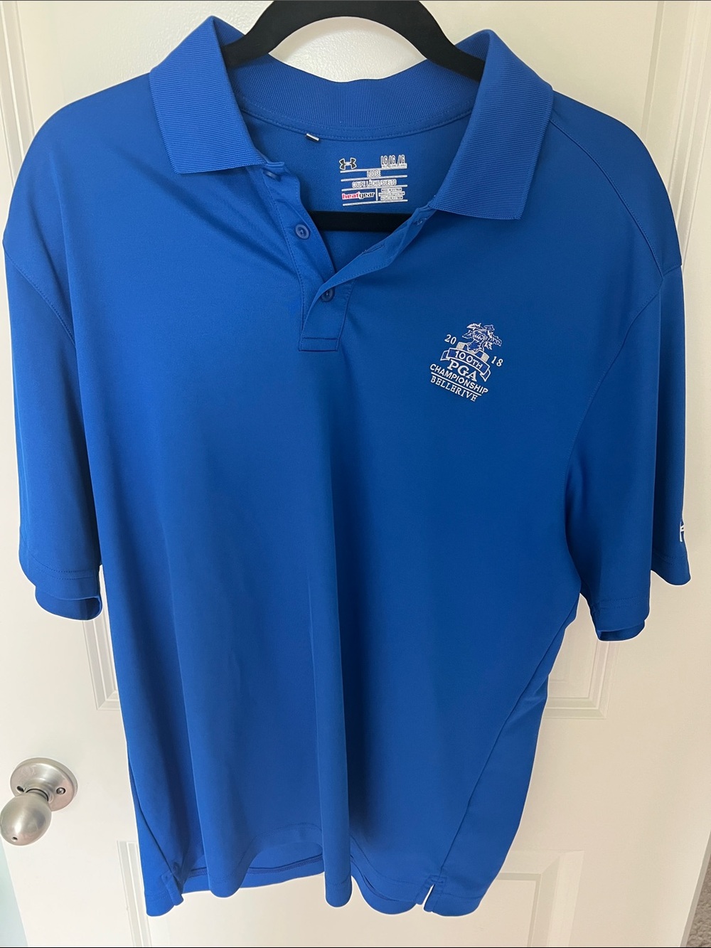 Under Armour Royal Blue Polo with Embroidered Crest